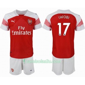 Camisolas de Futebol Arsenal IWOBI 17 Criança Equipamento Principal 2018/19 Manga Curta